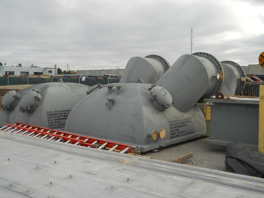 Condenser Waterboxes Arrayed at the Plant Site