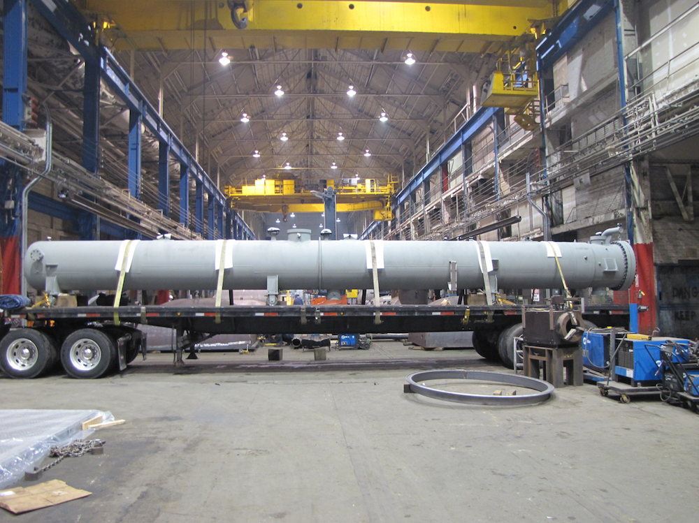 Low Pressure Feed Water Heater with the South Fabrication Bay in the Background