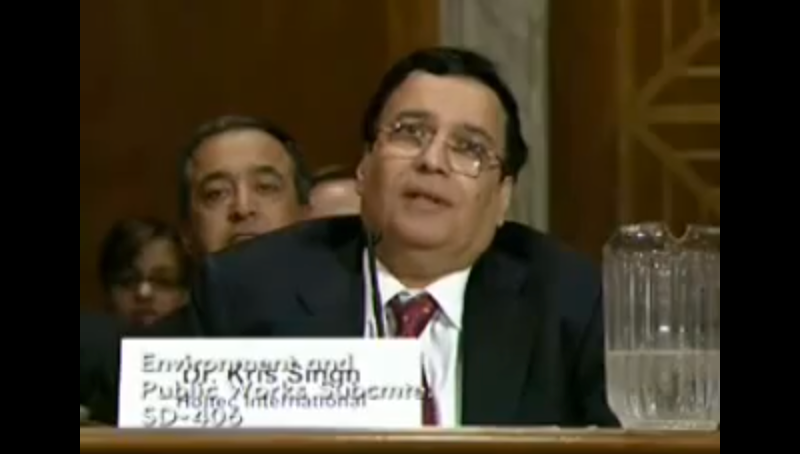 Dr. Singh Testifies Before Congress