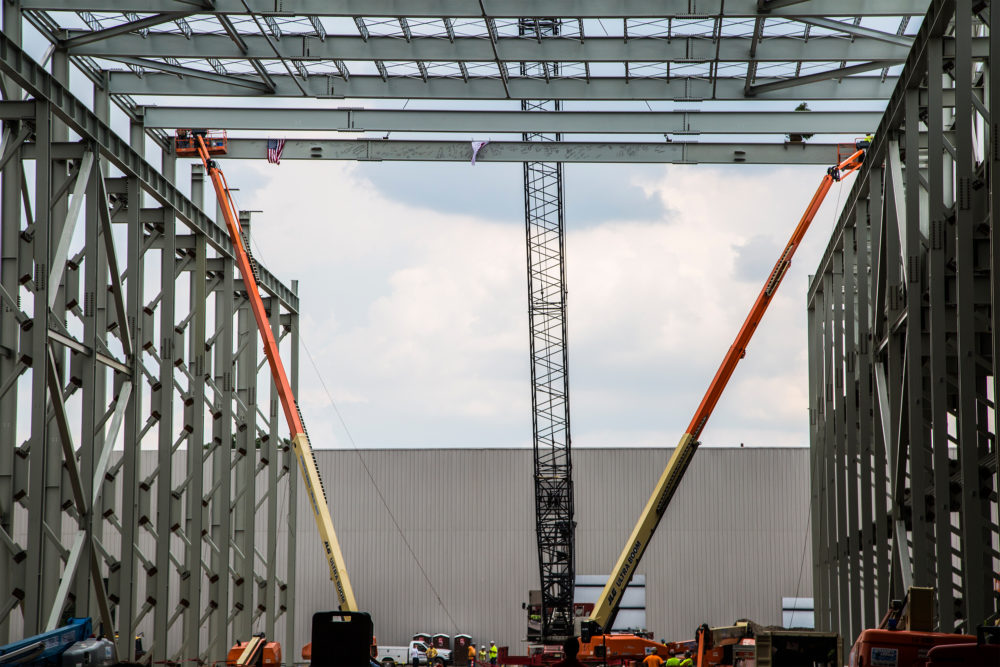 Installation of the Massive Steel Girder Bearing Signatures of the Attendees
