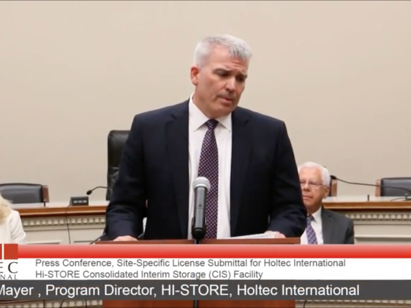 Video Available: Press Conference on Holtec’s HI-STORE Consolidated Interim Storage Application Submittal